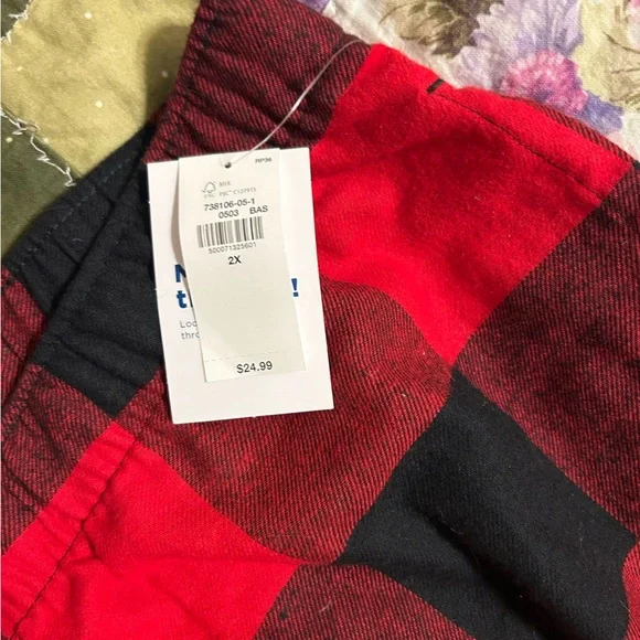 NWT Old Navy Red Buffalo Check Plaid Pajama pants Size 2X - Picture 4 of 6